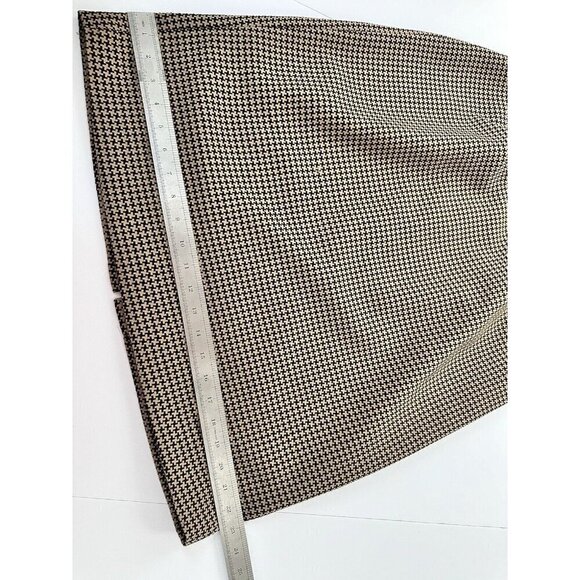 Blacker Brown Beige Houndstooth Tweed Pocket Jacket & Skirt Suit Set Sz 14W - Picture 12 of 12